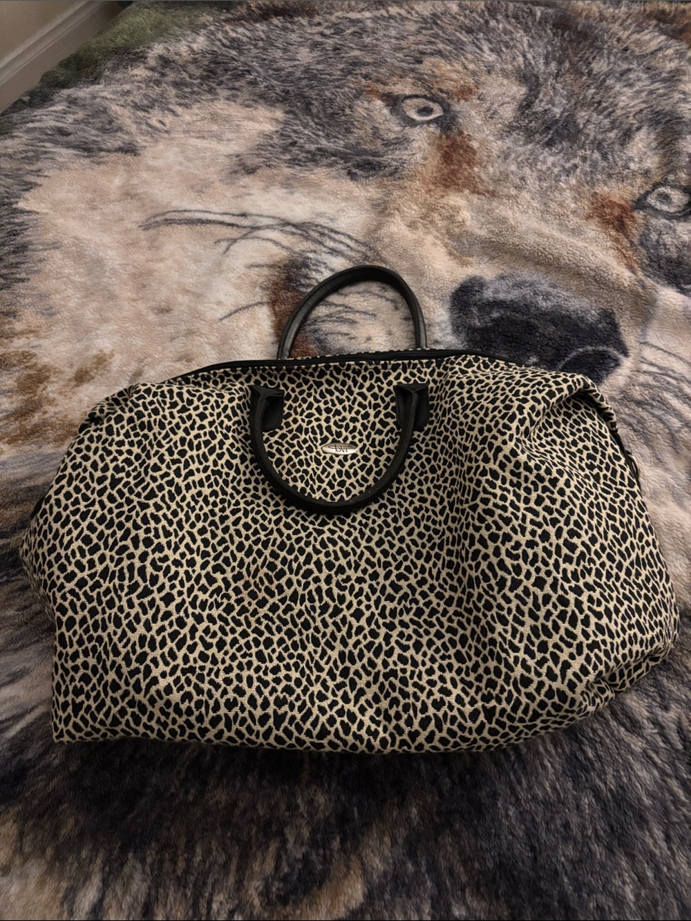 Stylish Diane von Furstenberg Leopard Print Weekend Bag